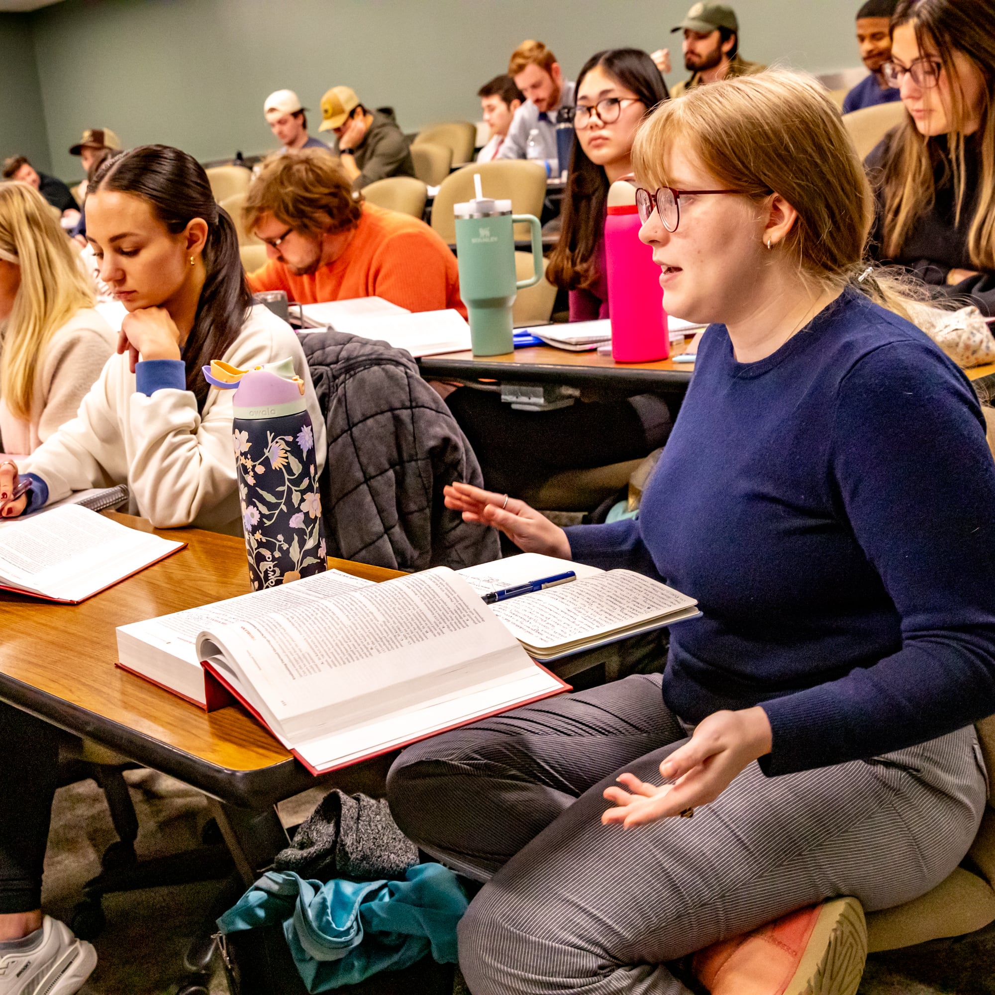 Student in Arkansas Law class