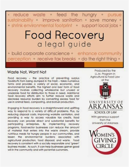 image of Food Recovery: a legal guide book cover